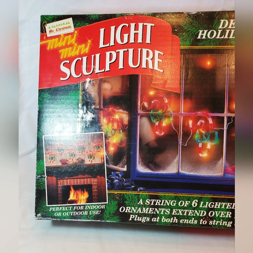 Mr Christmas Vtg 1994 Candy Canes Mini Light Sculpture 6-Lights 15-Feet